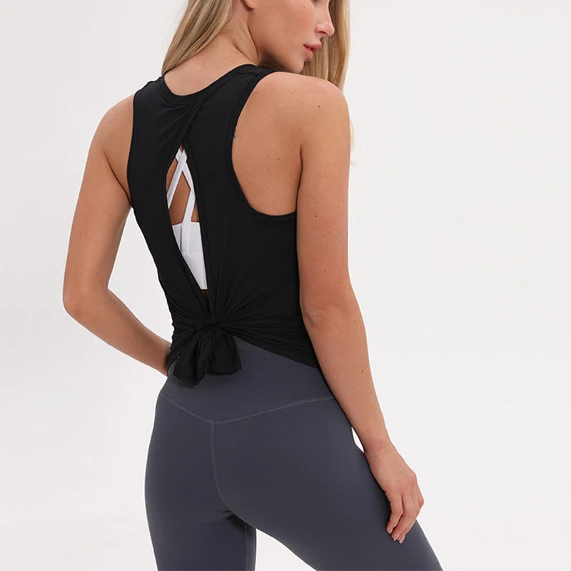 Loose Top Activewear Naked-Feel Athletic Yoga Vest,