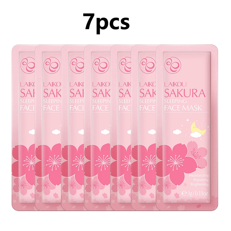 LAIKOU 7pcs Hydrating Sleeping Facial Mask Set