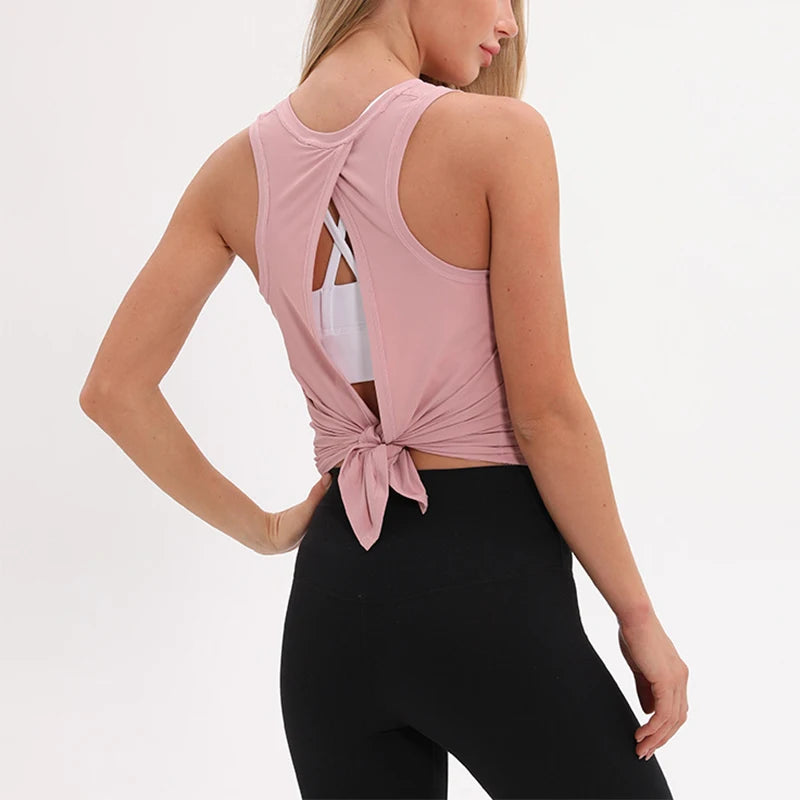 Loose Top Activewear Naked-Feel Athletic Yoga Vest,