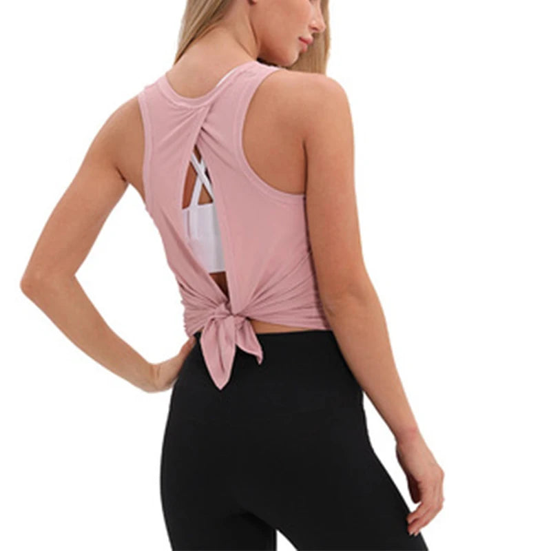 Loose Top Activewear Naked-Feel Athletic Yoga Vest,