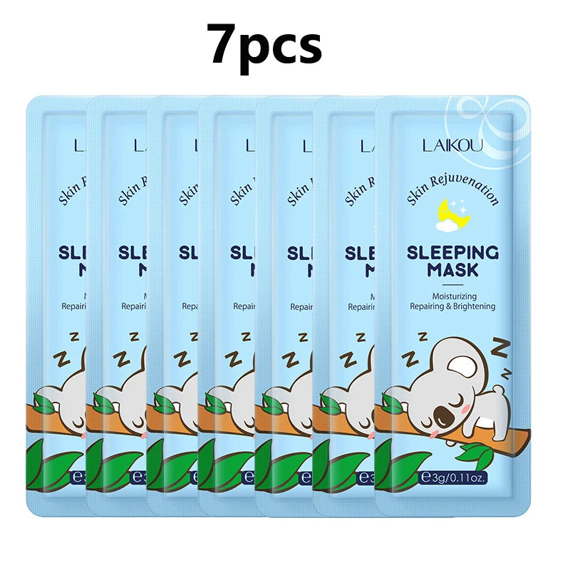 LAIKOU 7pcs Hydrating Sleeping Facial Mask Set