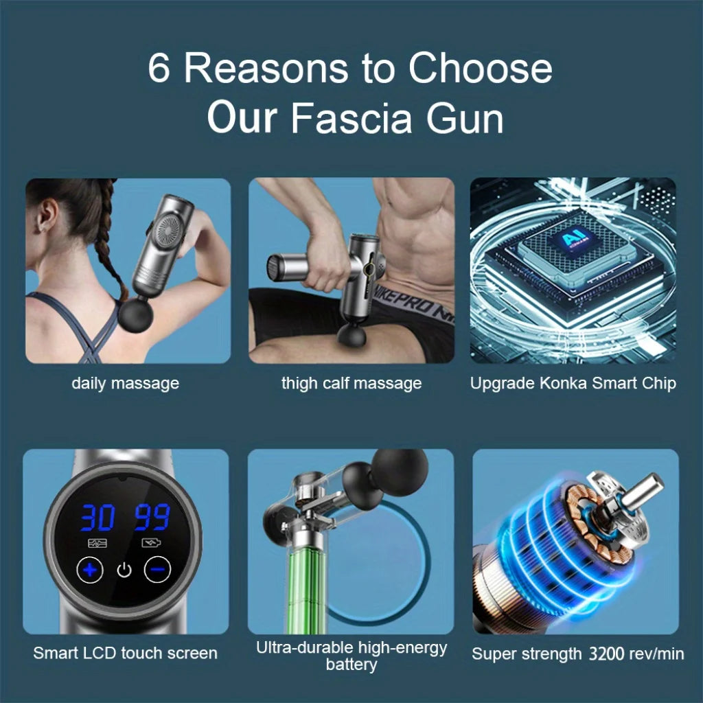Portable Fascia Massage Gun – Deep Muscle Relaxation