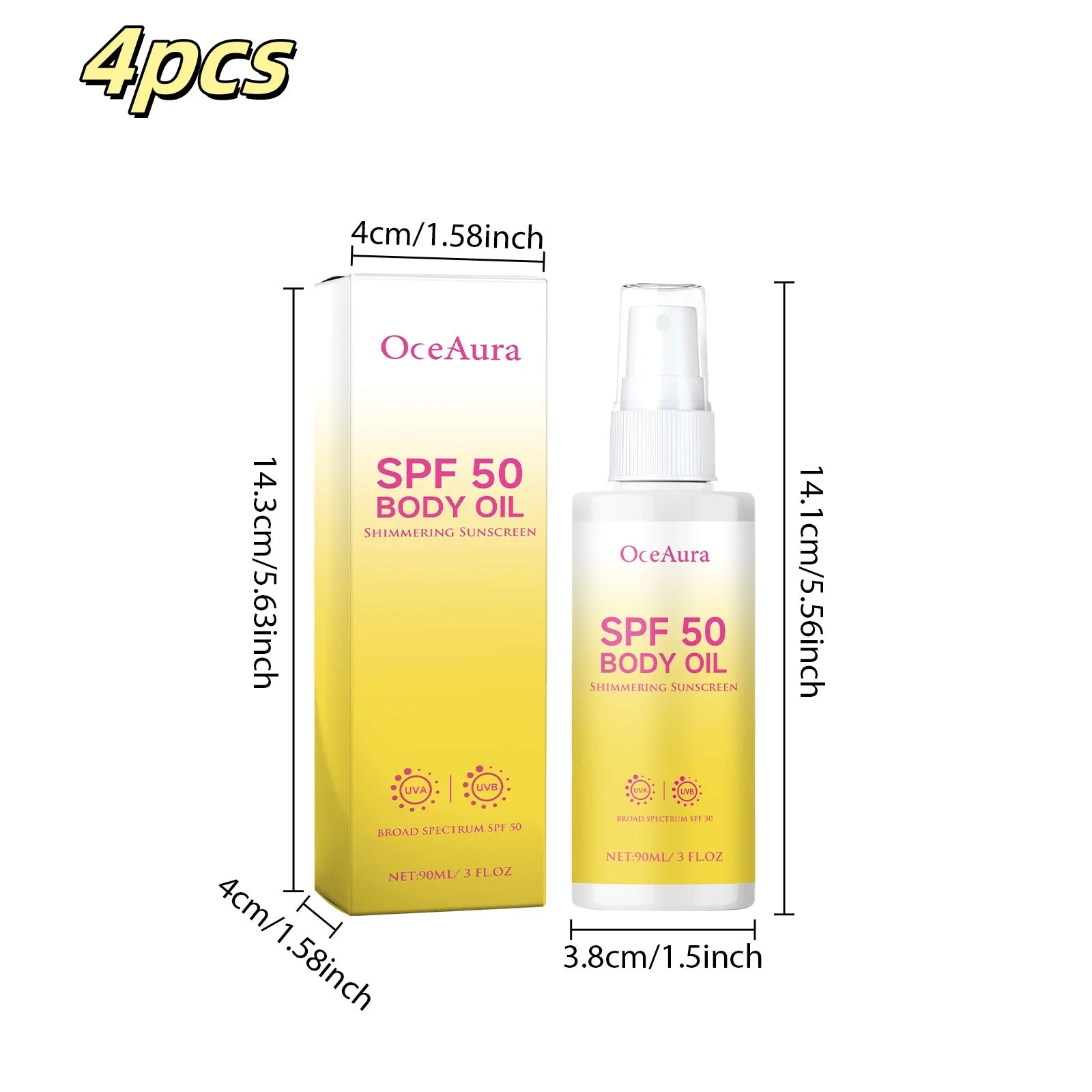 OceAura 90ml Body Oil Sunscreen