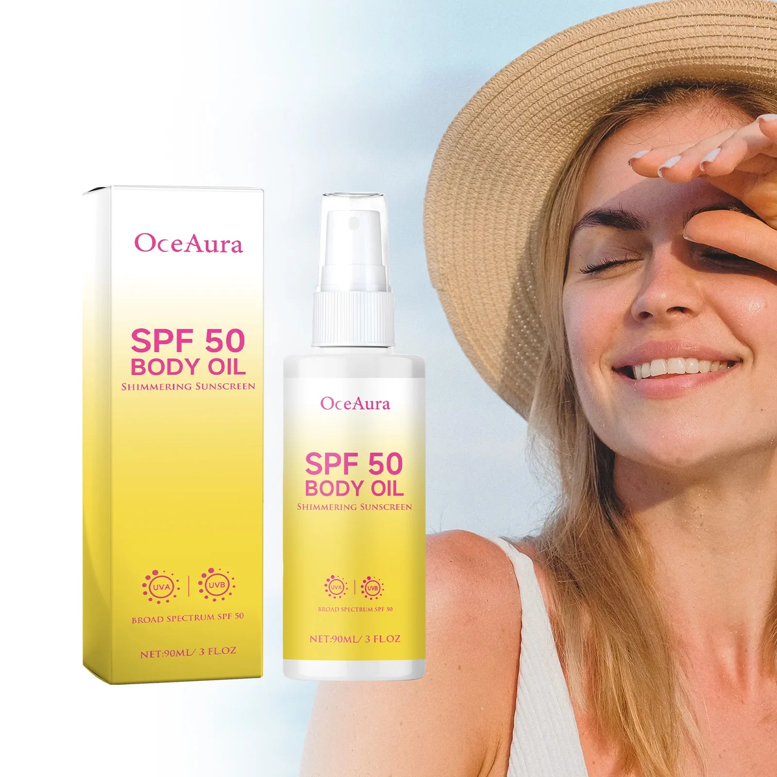 OceAura 90ml Body Oil Sunscreen