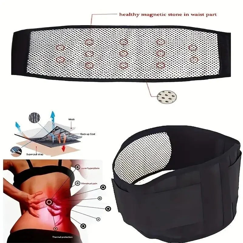 Adjustable Self-Heating Magnetic Therapy Back and Waist Support Belt