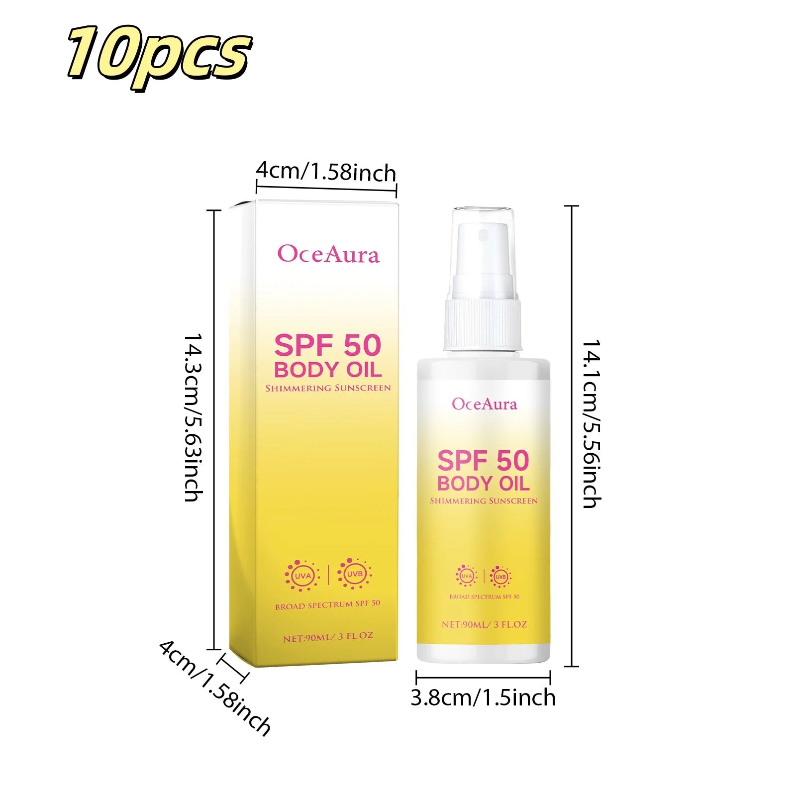 OceAura 90ml Body Oil Sunscreen