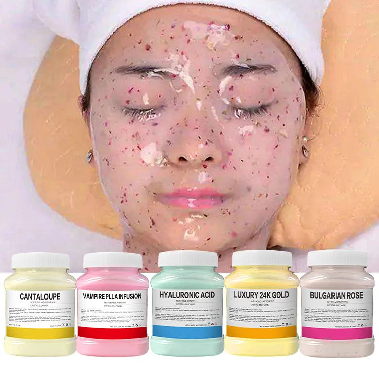 350g 24K Gold Rose Petal Crystal Jelly Mask Powder