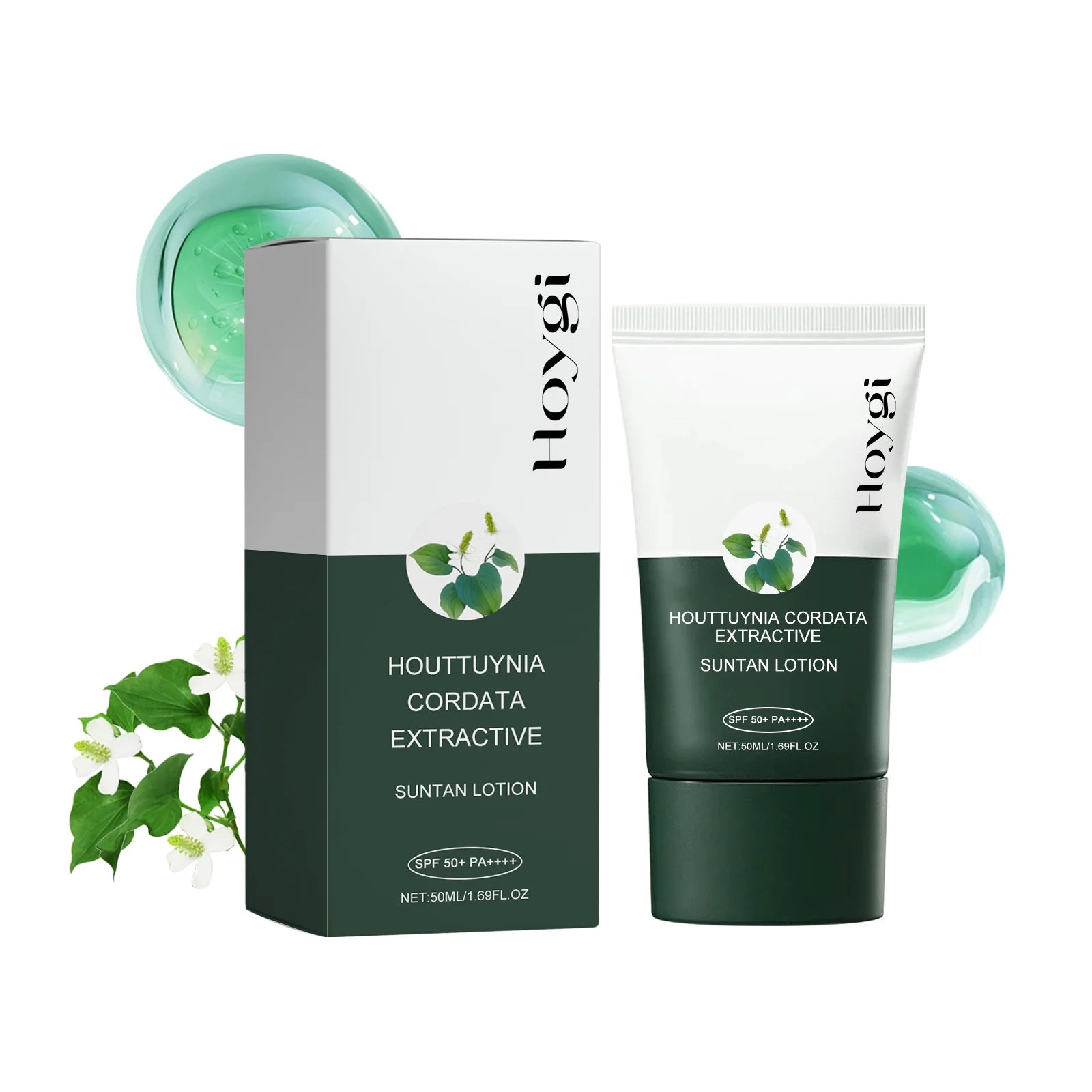Herbal Sun Cream Sunscreen with Houttuynia Cordata Extract