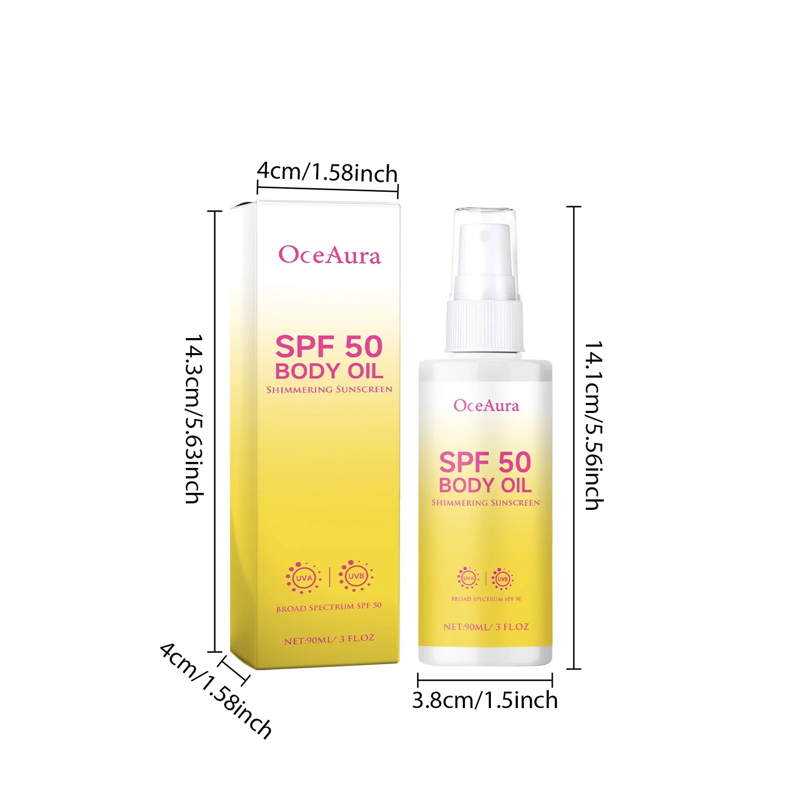 OceAura 90ml Body Oil Sunscreen