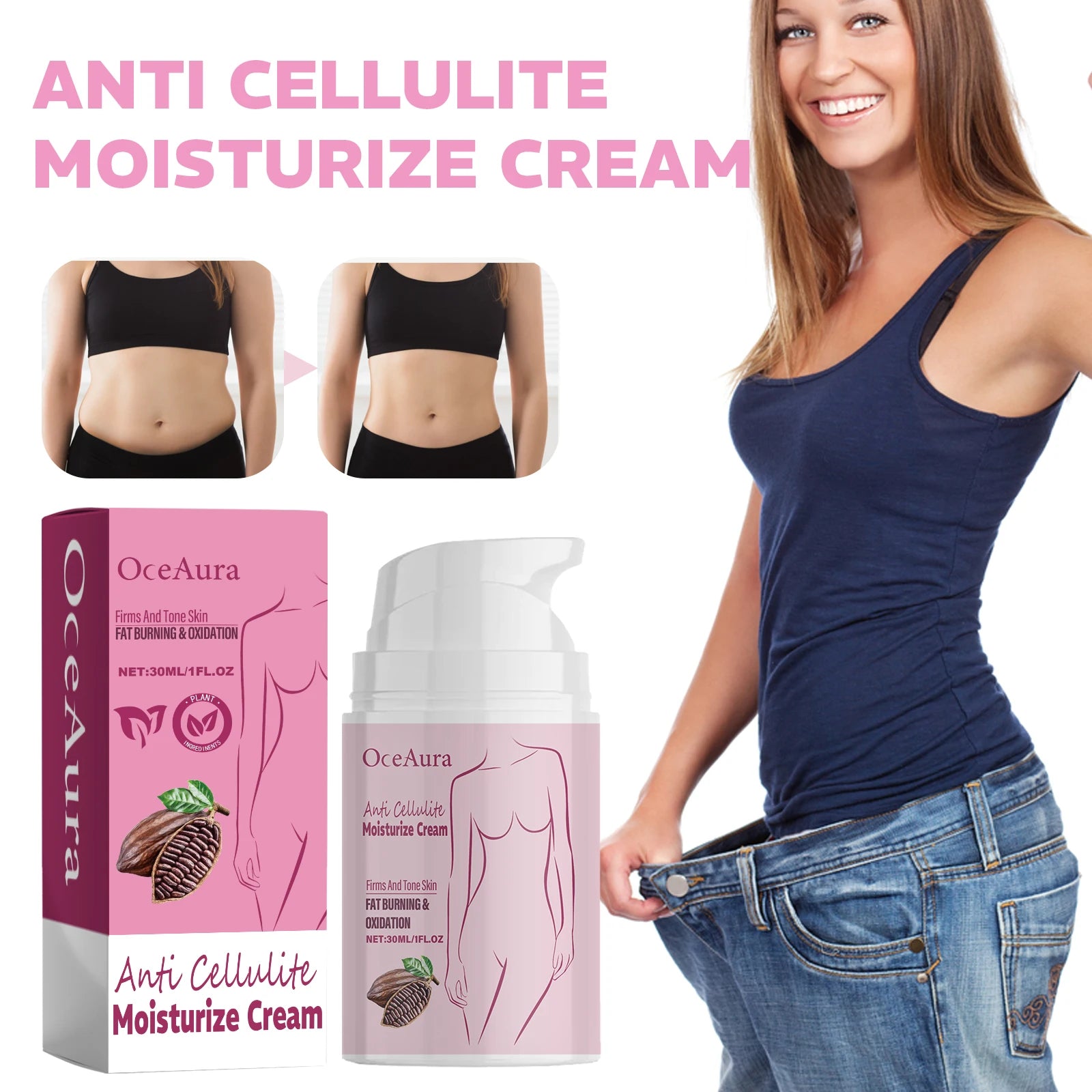 Oceaura Fat Burning Cream – 30ml Body Shaping & Firming