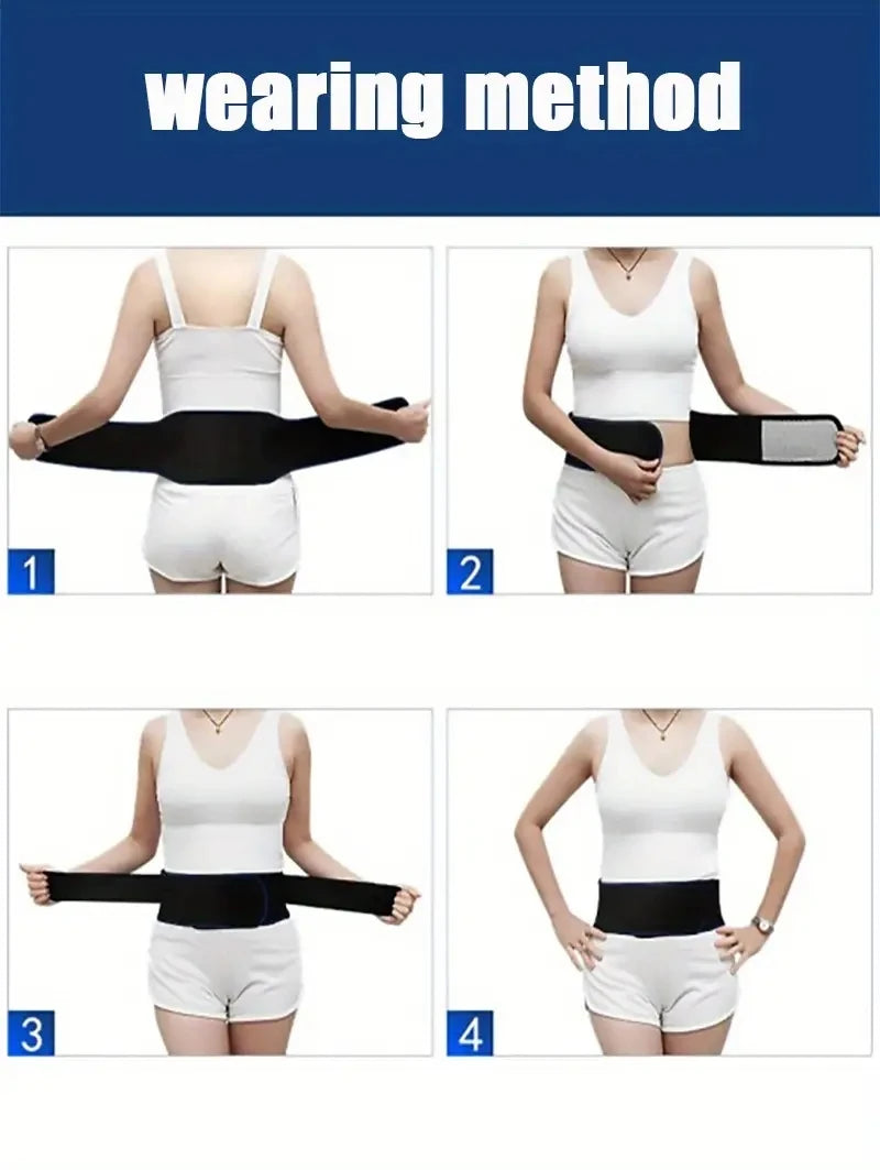 Adjustable Self-Heating Magnetic Therapy Back and Waist Support Belt
