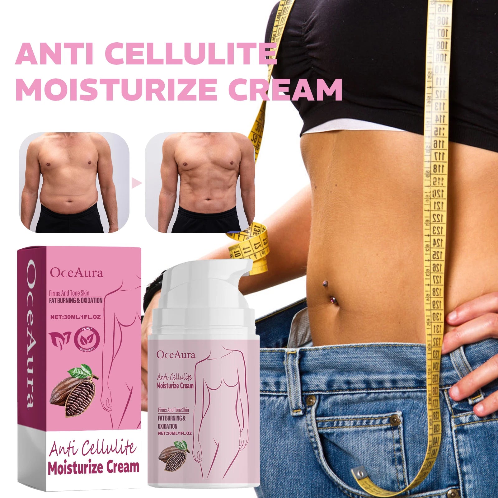 Oceaura Fat Burning Cream – 30ml Body Shaping & Firming