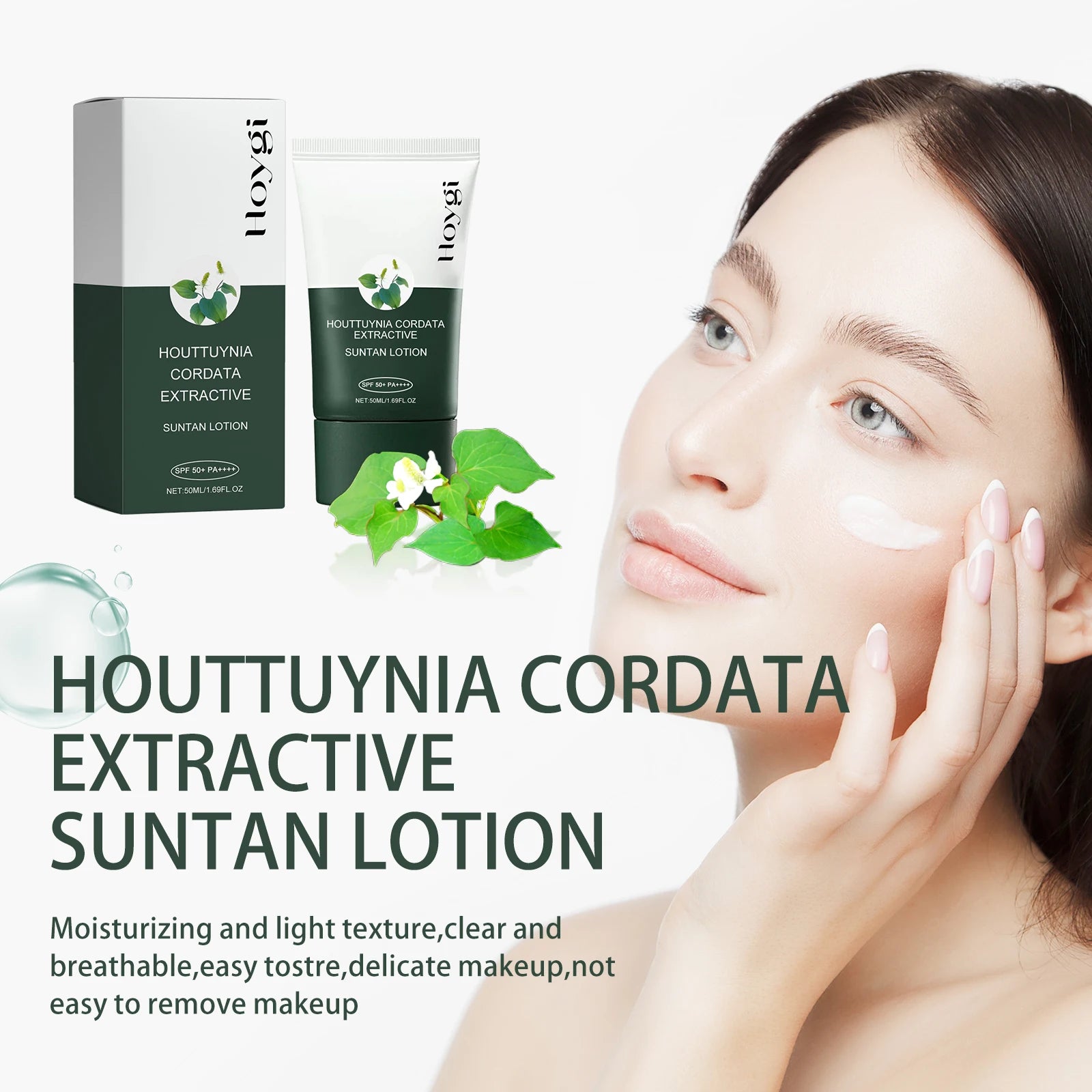 Herbal Sun Cream Sunscreen with Houttuynia Cordata Extract